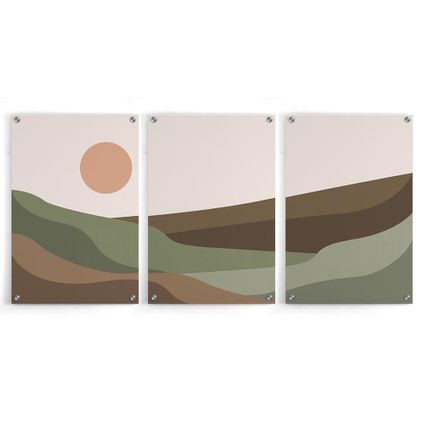 Walljar - Plexiglas / 40 x 60 cm- Abstract Mountains