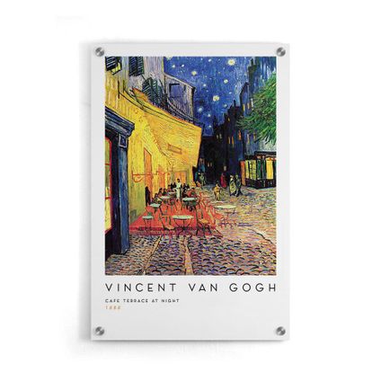Walljar - Plexiglas / 70 x 100 cm- Vincent van Gogh - Caféterras