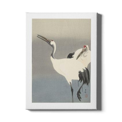 Walljar - Canvas / 40 x 60 cm - Ohara Koson - Crane bird