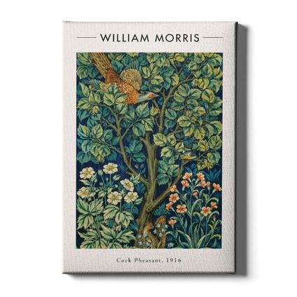 Walljar - Canvas / 40 x 60 cm - William Morris - Cock Pheasant