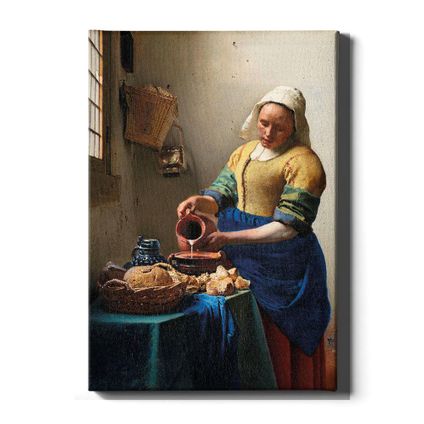 Walljar - Canvas / 70 x 100 cm - Johannes Vermeer - Het