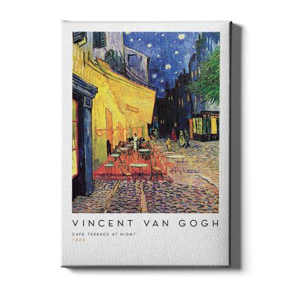 Walljar - Canvas / 50 x 70 cm - Vincent van Gogh - Caféterras Bij