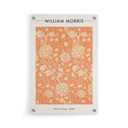Walljar - Plexiglas / 120 x 180 cm- William Morris - Wild Tulip