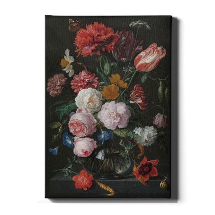 Walljar - Canvas / 50 x 70 cm - De Heem - Stilleven Met Bloemen