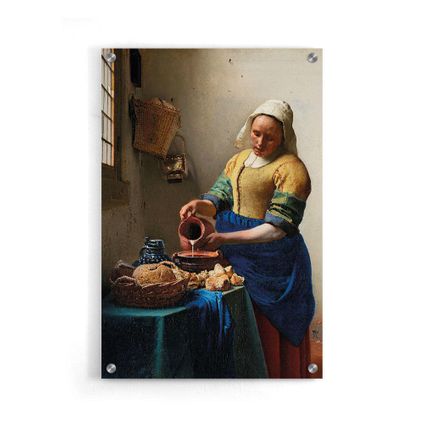 Walljar - Plexiglas / 80 x 120 cm- Johannes Vermeer - Het