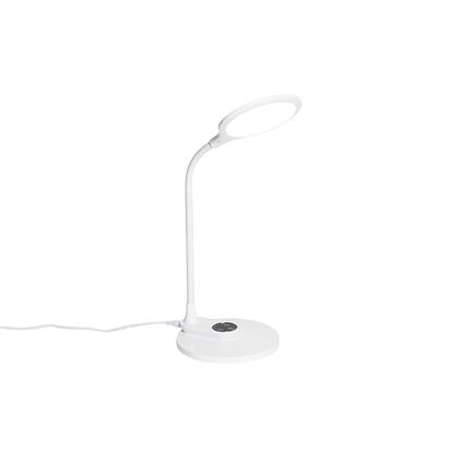 QAZQA lampe de table et applique blanche avec led avec variateur tactile - joni
