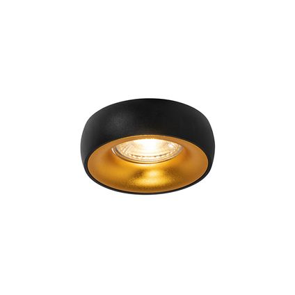QAZQA design inbouwsport zwart met gouden binnenkant - mooning