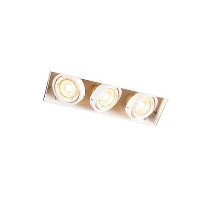 Inbouwspot wit draai- en kantelbaar trimless 3-lichts - Oneon