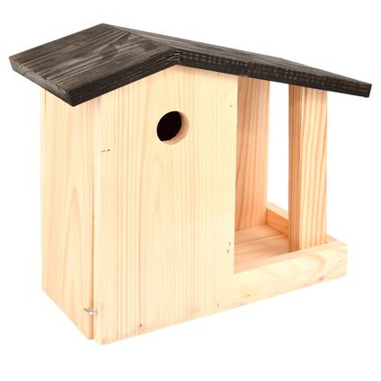 Esschert Design Vogelhuisje - hout - incl. voedertafel - 24,4 cm