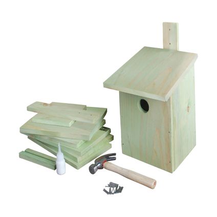 Esschert Design Vogelhuisje DIY - hout - doe-het-zelf - 23 cm