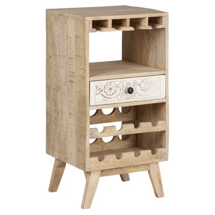 Casier à vin armoire WOMO-Design de bar 45x90x40 cm bois