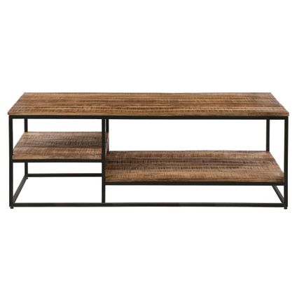 WOMO-Design salontafel, naturel/zwart, 120x60 cm