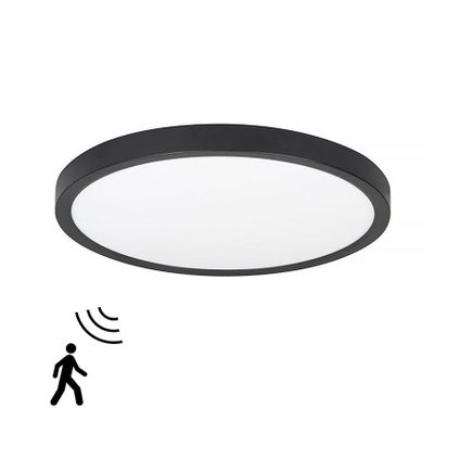 Highlight plafondlamp Piatto Ø 30,5cm Sensor zwart