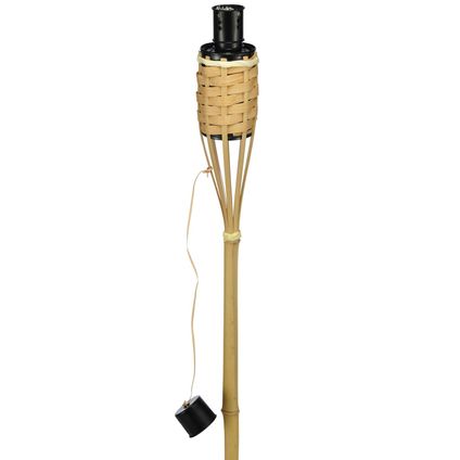 Tuinfakkel - bamboe - gevlochten - 120 cm - navulbaar