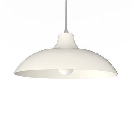 PARIGINA Hanglamp, 1X E27, metaal, wit glanzend, D.40cm