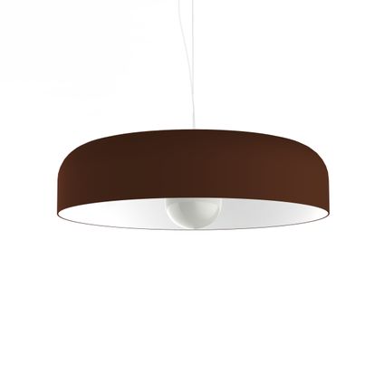TUZZI Hanglamp, 1xE27, metaal, bruin corten/wit, D.50cm