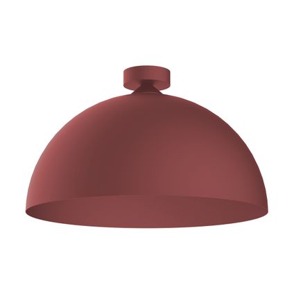 CASSIS Plafondlamp, 1XE27, metaal, rood cowhide, D40cm
