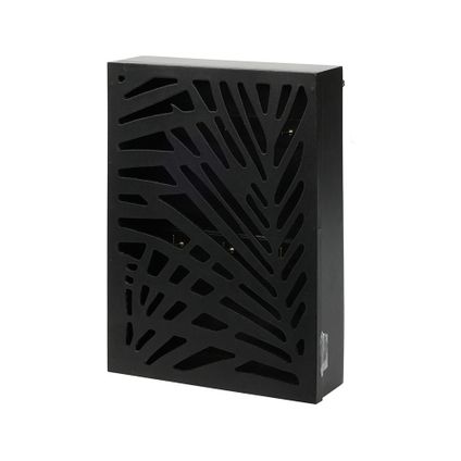 H&S Collection Sleutelkastje - hout - zwart - 27 x 19 x 6 cm