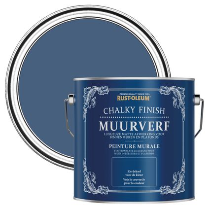 Rust-Oleum Chalky Finish Muurverf - Inktblauw 2,5L
