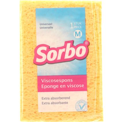Sorbo Viscose spons - 14 x 10 x 3,5 cm - sponzen