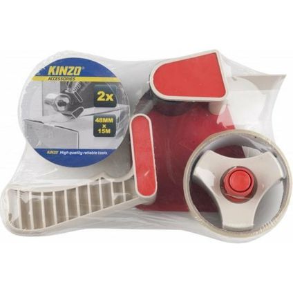 Kinzo Tape dispenser - inclusief 2x rollen tape