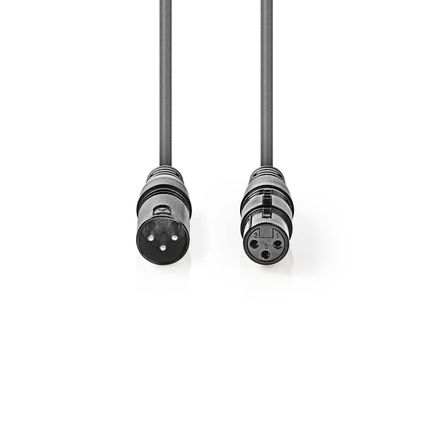 Nedis Câble Audio XLR Symétrique | COTG15010GY200 | Gris Foncé