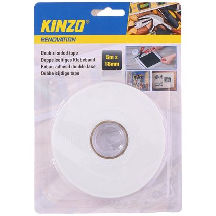 Kinzo Tape - dubbelzijdig - 18 mm x 5 meter