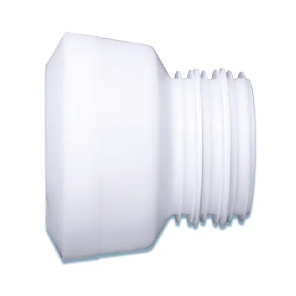 Saninstal wc-aansluitstuk excentrisch Ø88/92mm wit met lipdichting